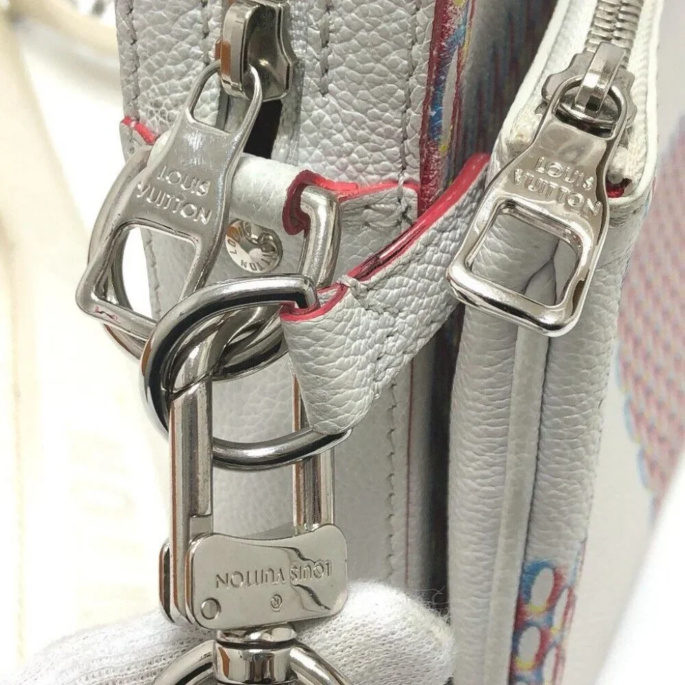 Auth LOUIS VUITTON M20665 damier giant spray Trio-Messenger Bag Shoulder Bag